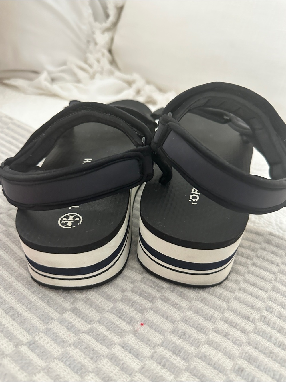 Tory Burch Sport Strappy Sandal Perfect Navy/Perfect Black Style 82954 - Picture 8 of 12